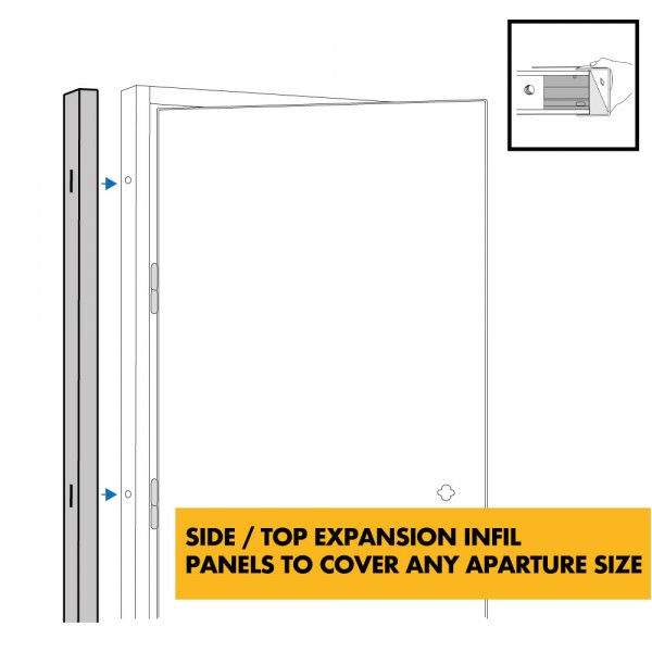 Overhead Door Frame Extensions - Frame Extension Expanding Overhead Infill Head Panels